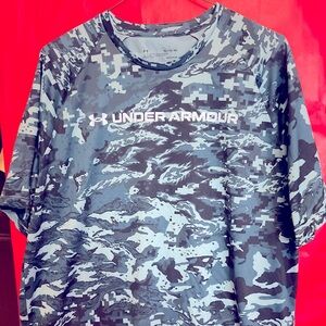 Under Armour Blue Camo Heat Gear Shirt
